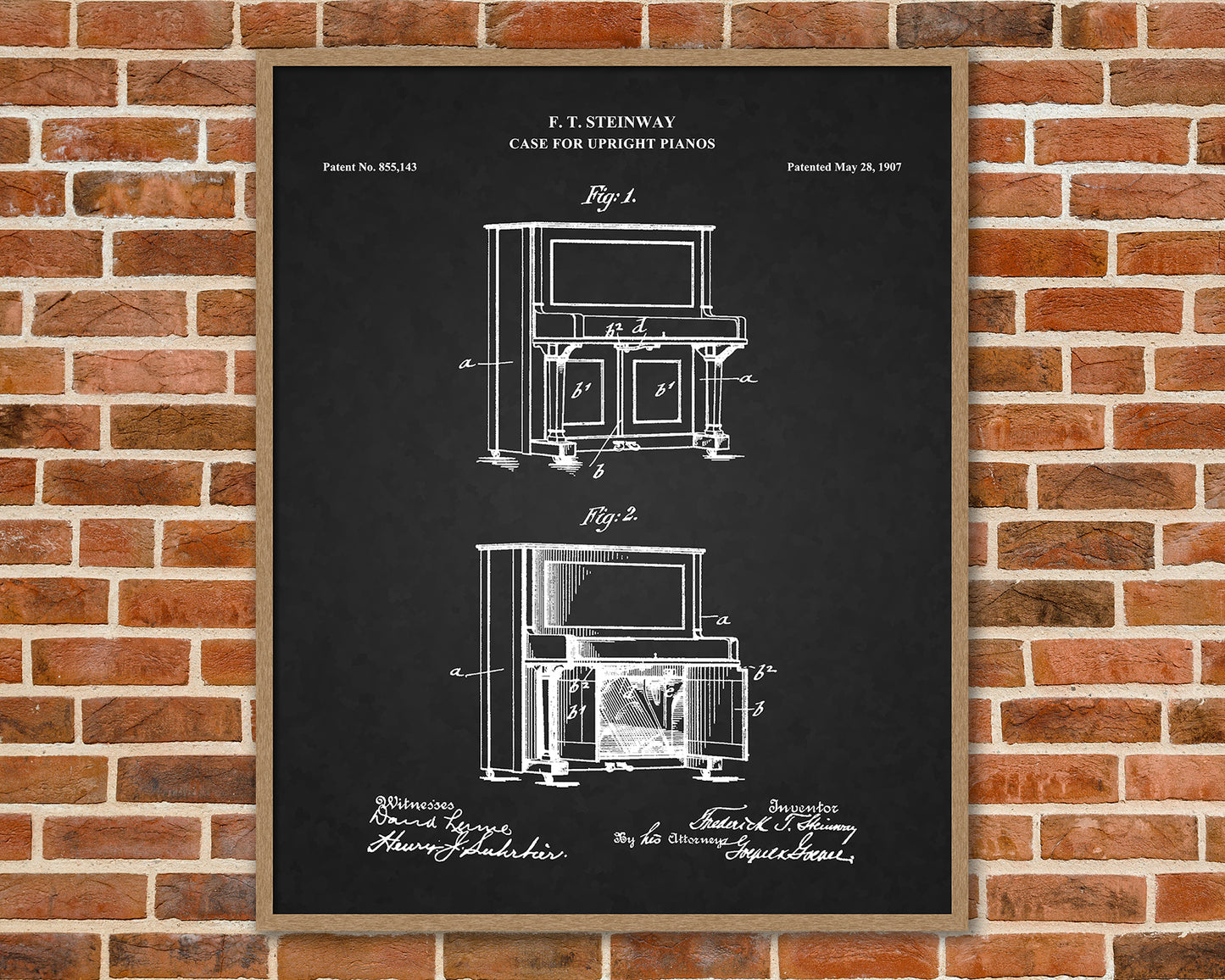Piano Patent Drawings, Music Studio Wall Art Poster, Great Vintage Room Decor, Art Prints, Musician Decor Gifts 03062