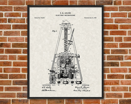 Piano Patent Drawings, Music Studio Wall Art Poster, Great Vintage Room Decor, Art Prints, Musician Decor Gifts 03182